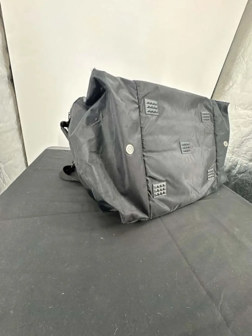 Vintage Eddie Bauer EBTEK Black Nylon Gear Duffle Bag